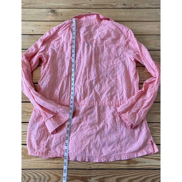 Columbia Button Up Cinch Waist Shirt Size XL Women’s Pink - Picture 5 of 7
